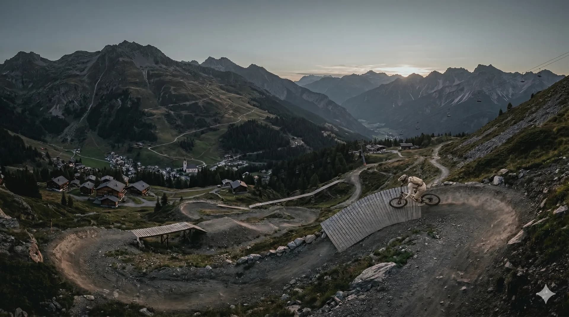 Mountainbiker im Bikepark